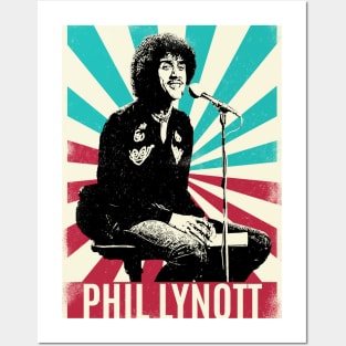 Vintage Retro Phil Lynott Posters and Art